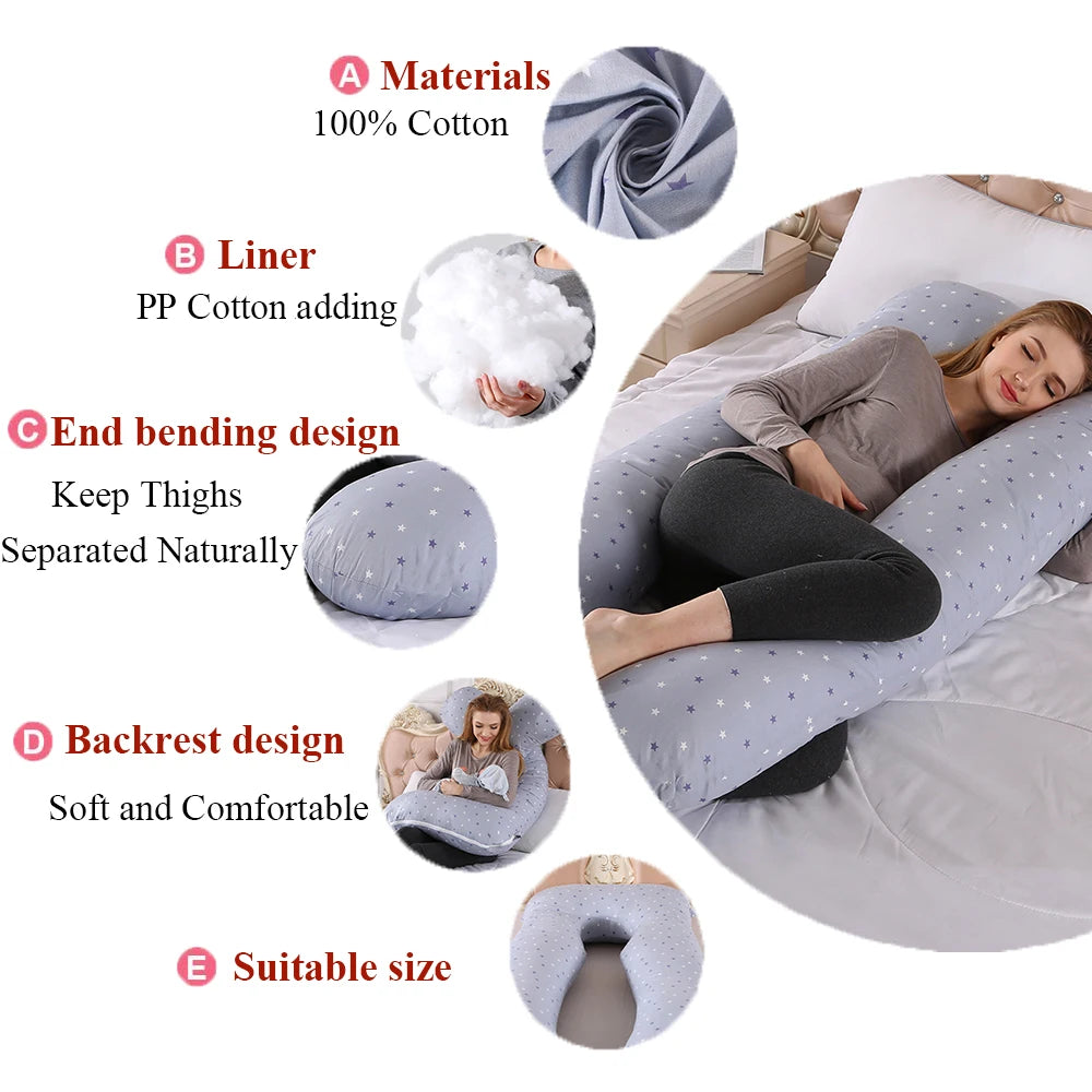 PANGDUBE Pregnancy & Nursing Pillow – 130×70cm