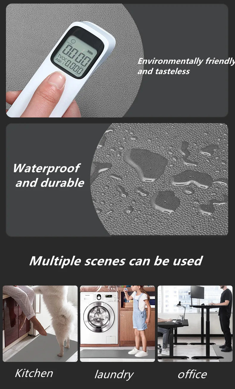 Anti-Fatigue Kitchen Mat – 12mm Cushioned Non-Slip PVC Rug