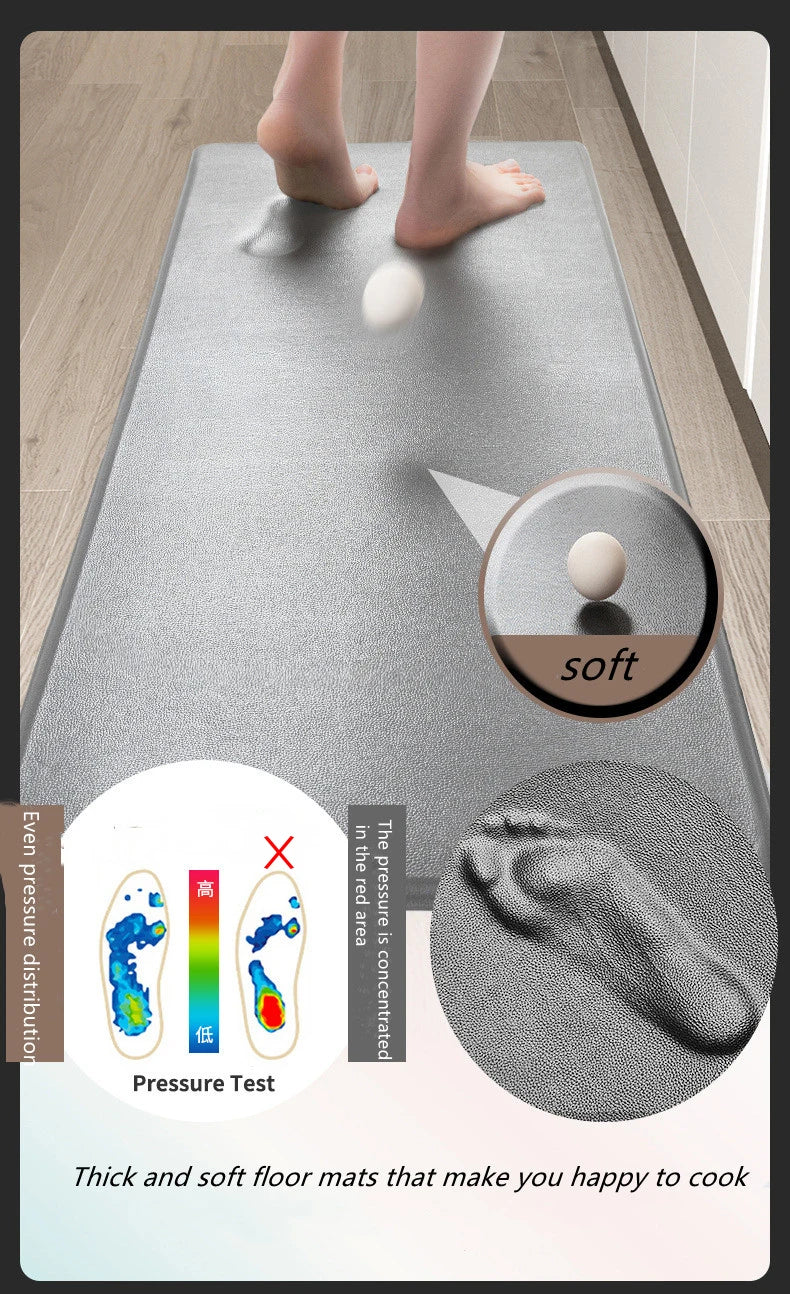Anti-Fatigue Kitchen Mat – 12mm Cushioned Non-Slip PVC Rug