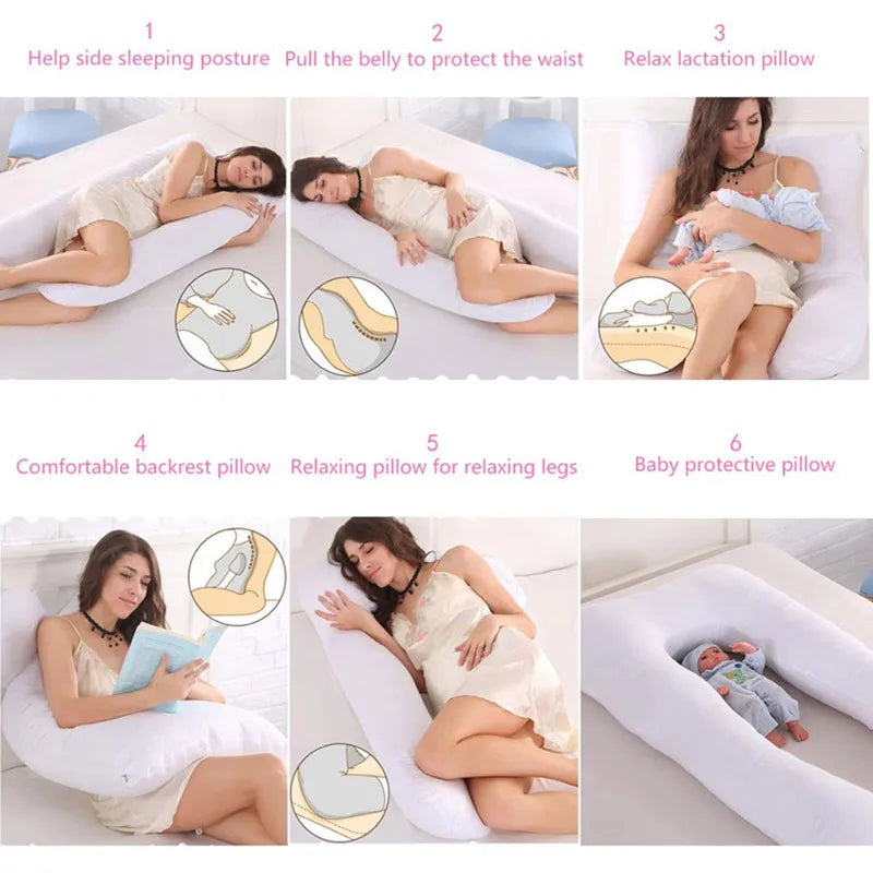 PANGDUBE Pregnancy & Nursing Pillow – 130×70cm