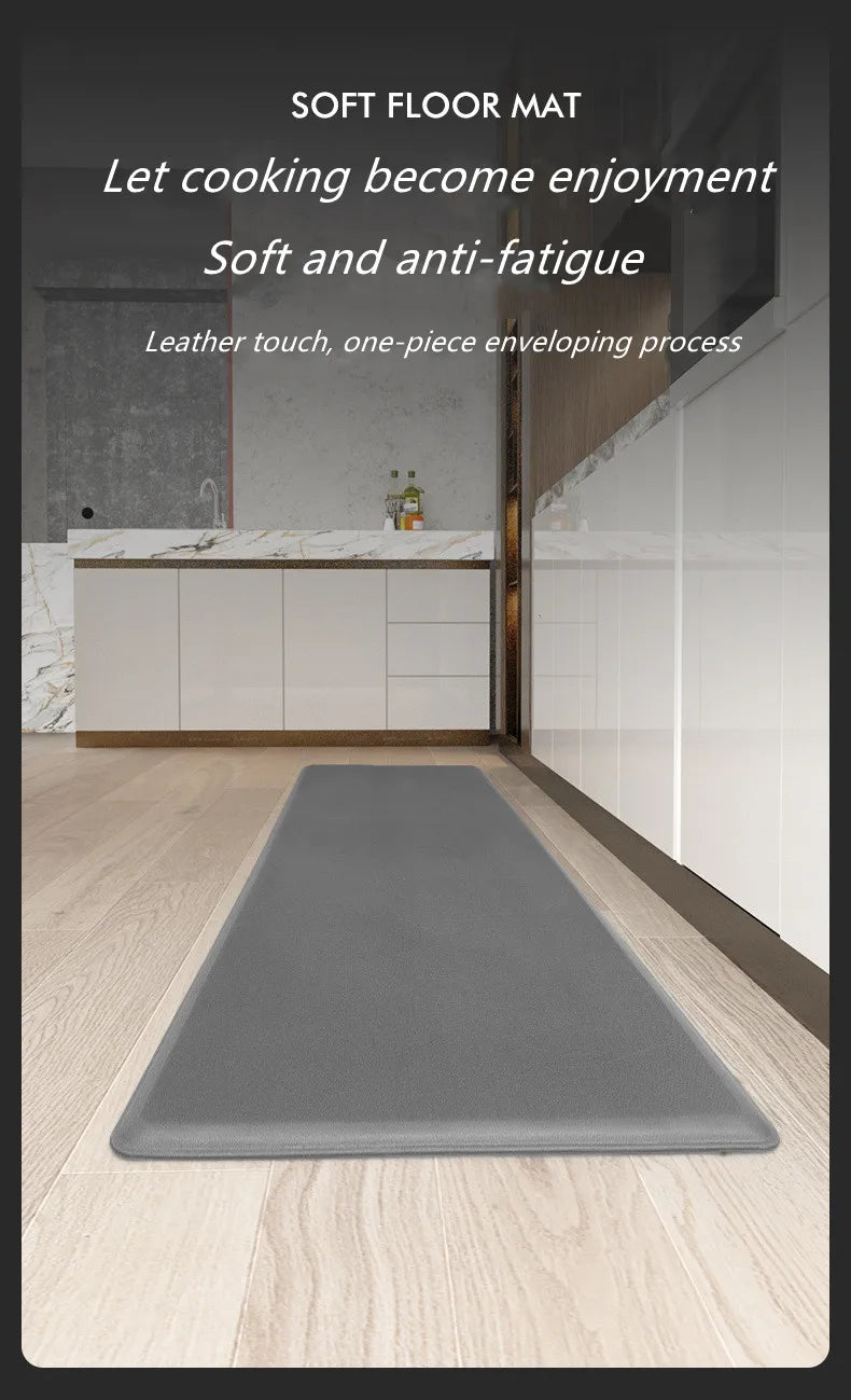 Anti-Fatigue Kitchen Mat – 12mm Cushioned Non-Slip PVC Rug