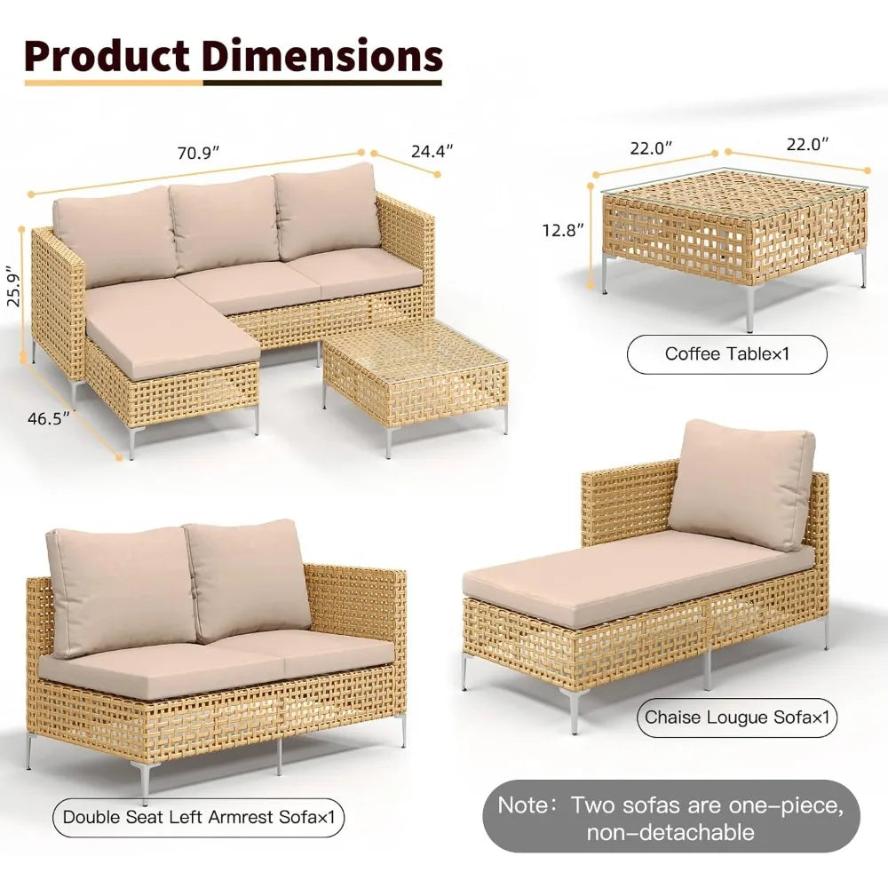 3-Piece Outdoor Patio Furniture Set