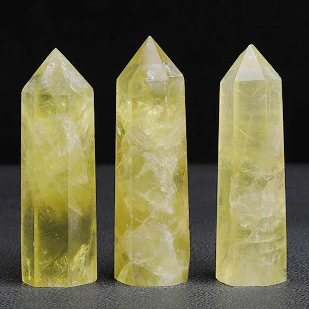 Natural Crystal Point Wands – Rose Quartz & Amethyst Mineral Decor