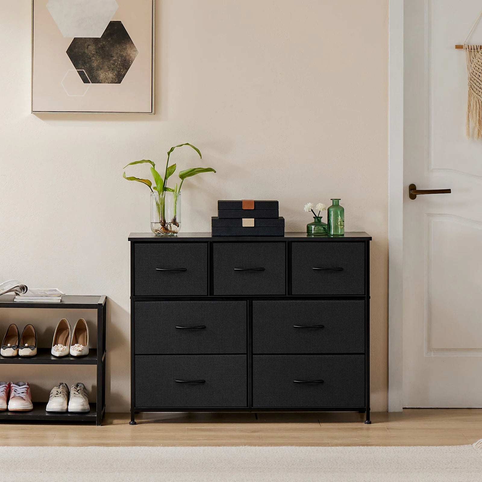 JHK 7-Drawer Fabric Storage Dresser