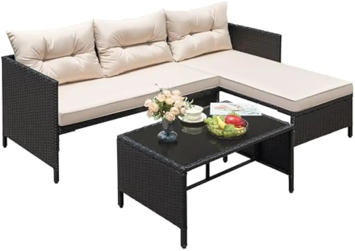 3-Piece Outdoor Patio Furniture Set