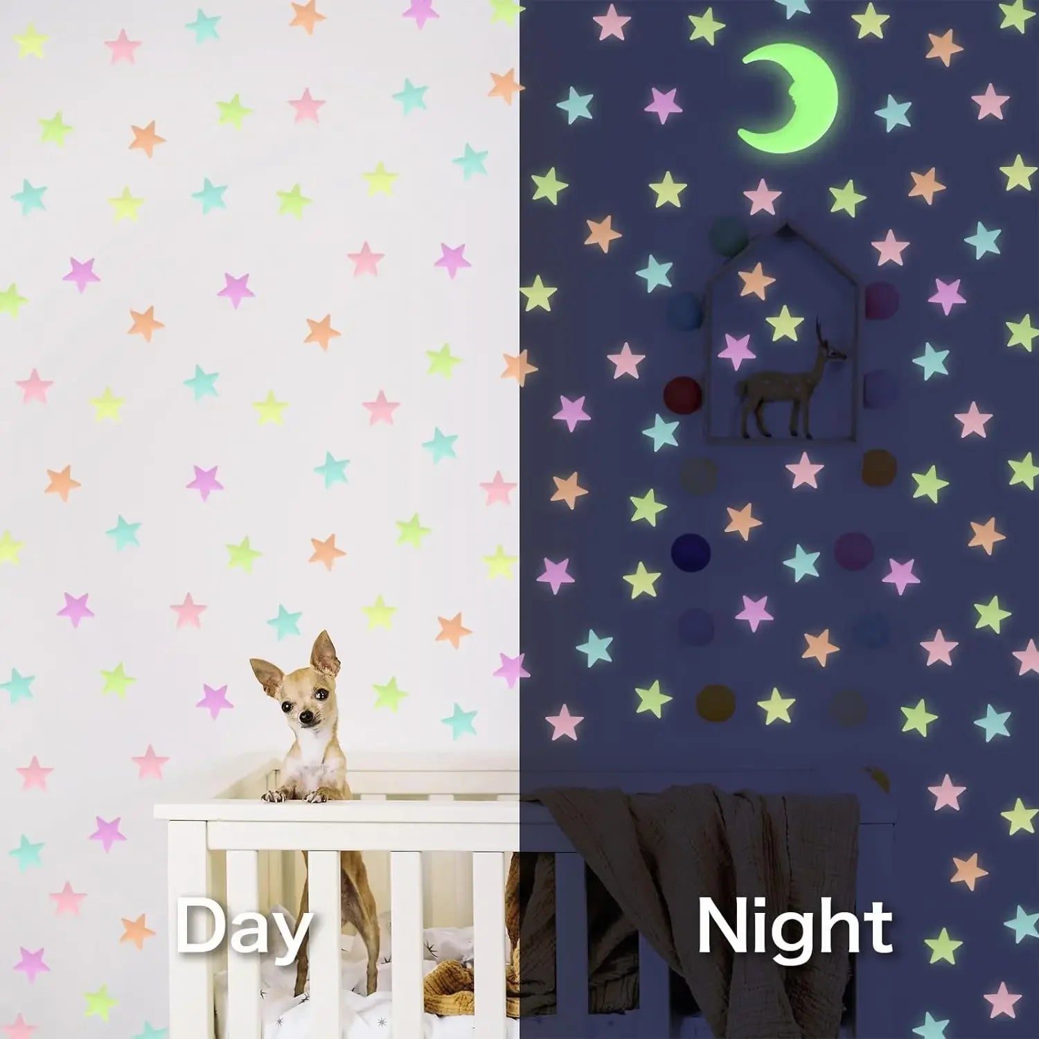 Glow-in-the-Dark Star Stickers – 3D Luminous Wall & Ceiling Decor