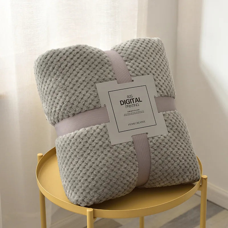 Baby Fleece Blanket – Thick Swaddle & Stroller Quilt