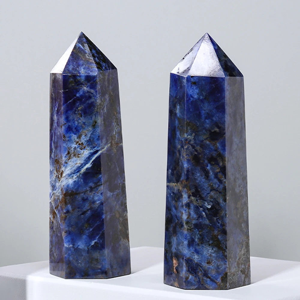 Natural Crystal Point Wands – Rose Quartz & Amethyst Mineral Decor