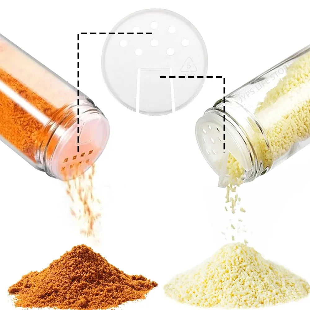 12-Piece Glass Spice Jar Set – Bamboo Lids with Labels & Funnel