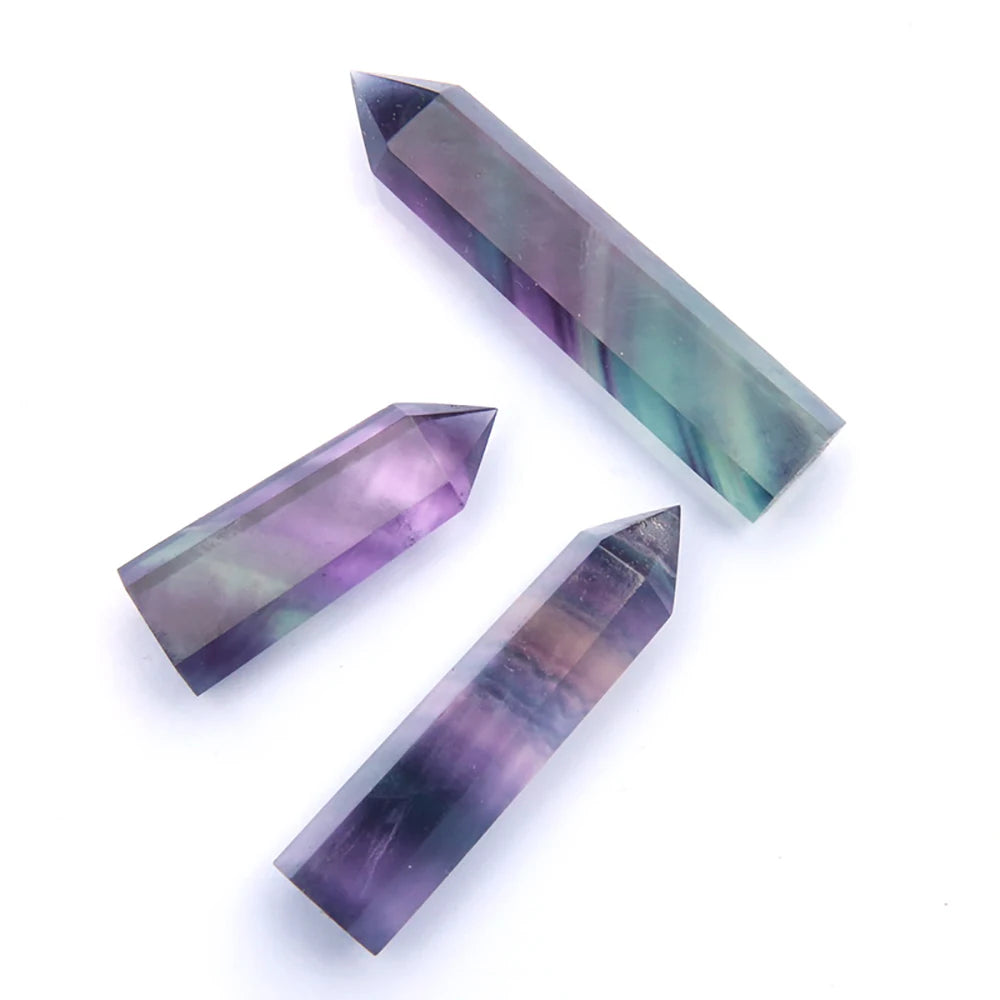 Natural Crystal Point Wands – Rose Quartz & Amethyst Mineral Decor