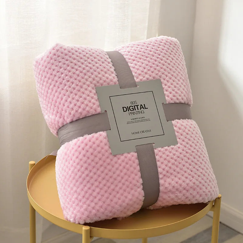 Baby Fleece Blanket – Thick Swaddle & Stroller Quilt