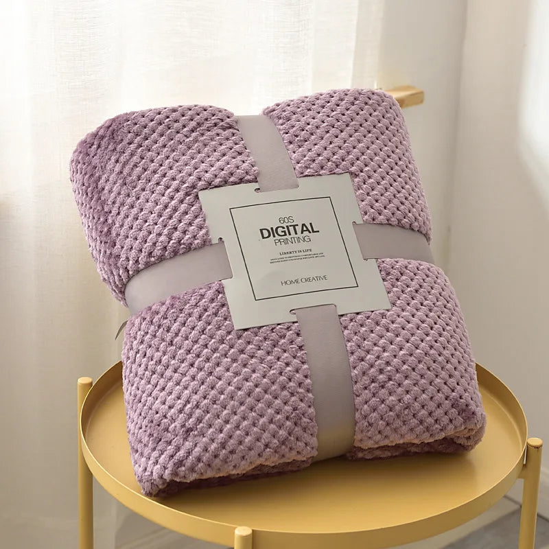 Baby Fleece Blanket – Thick Swaddle & Stroller Quilt