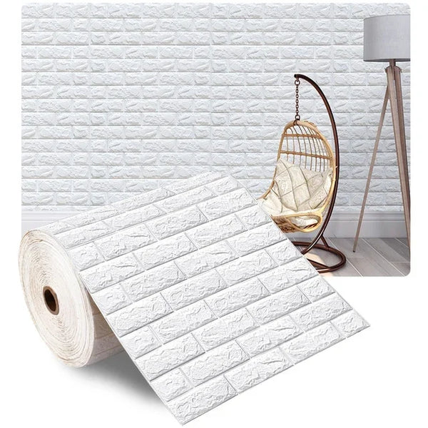 3D Self-Adhesive Foam Brick Wallpaper