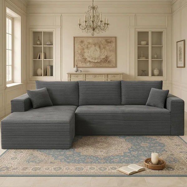 Cloud Sectional L-Shaped Sofa – Modern Modular Deep-Seat Couch