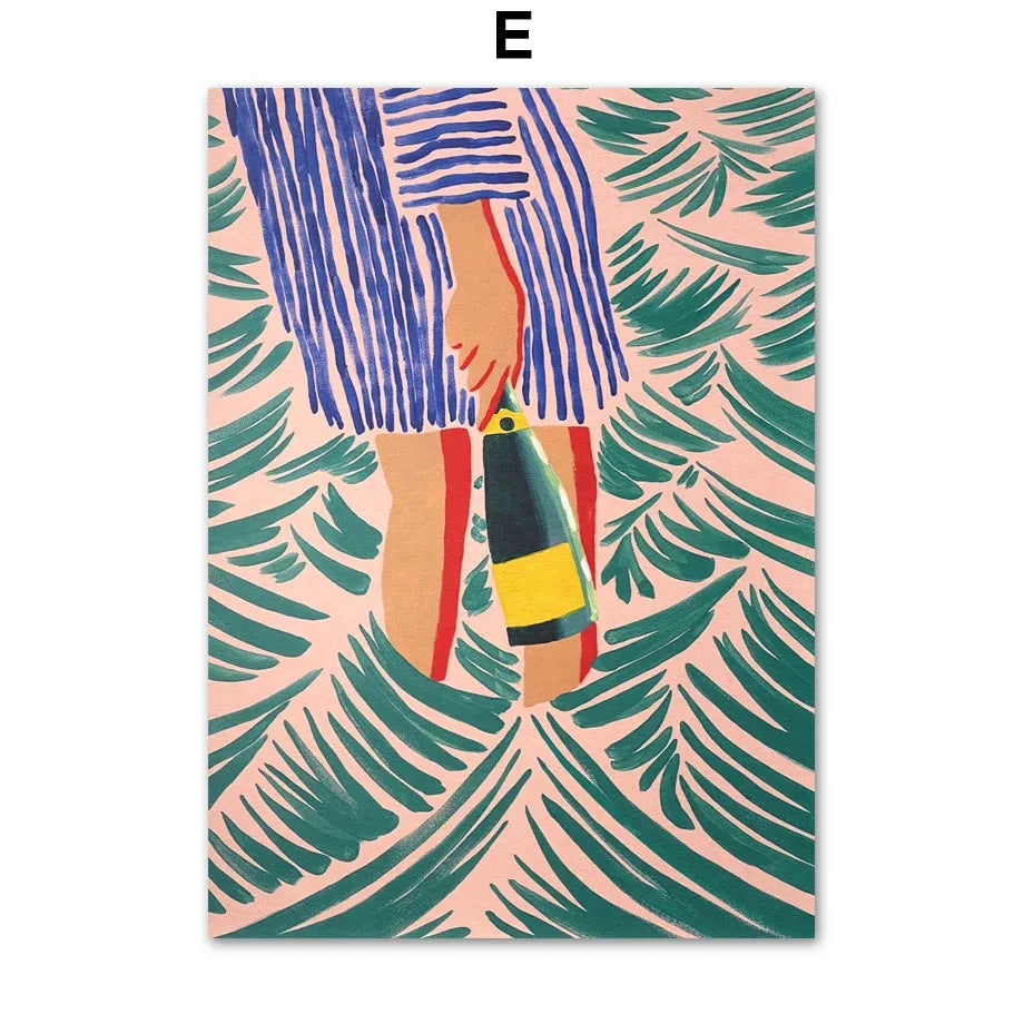 Beach Boho Canvas – Minimalist Surf & Sun Wall Art Print