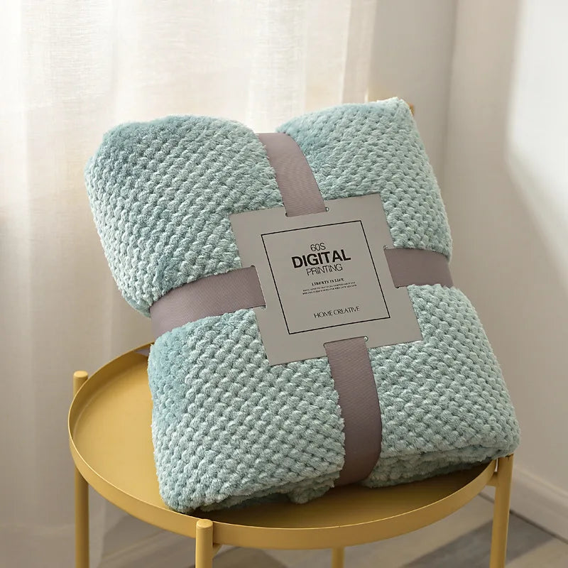 Baby Fleece Blanket – Thick Swaddle & Stroller Quilt