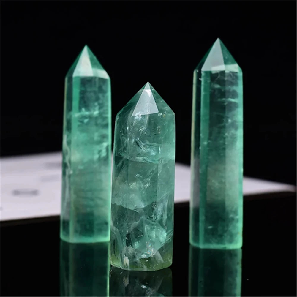 Natural Crystal Point Wands – Rose Quartz & Amethyst Mineral Decor