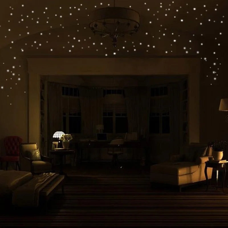 407pcs Glow-in-the-Dark Star Stickers