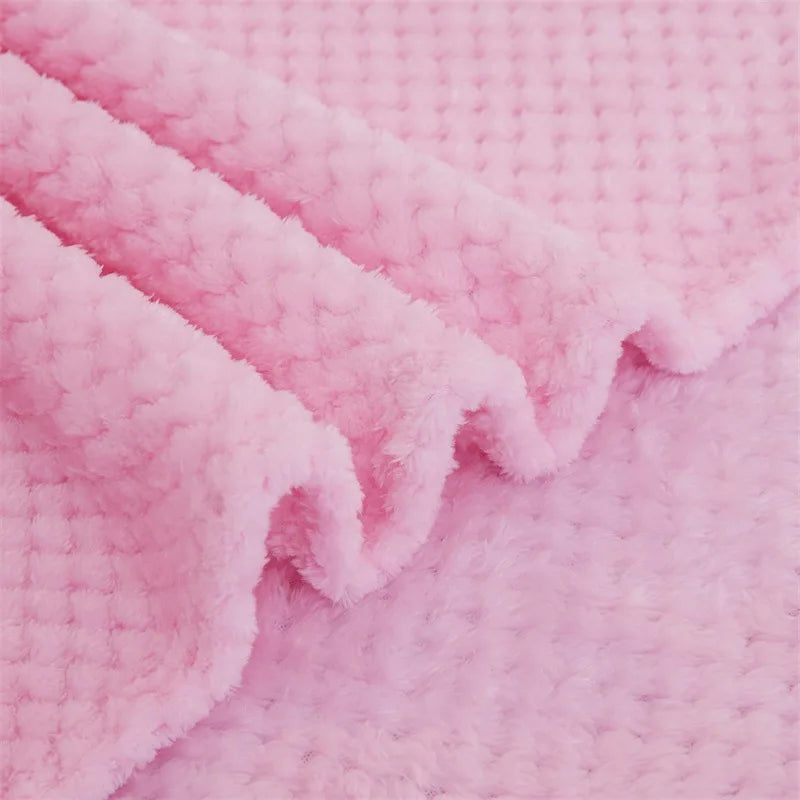 Baby Fleece Blanket – Thick Swaddle & Stroller Quilt