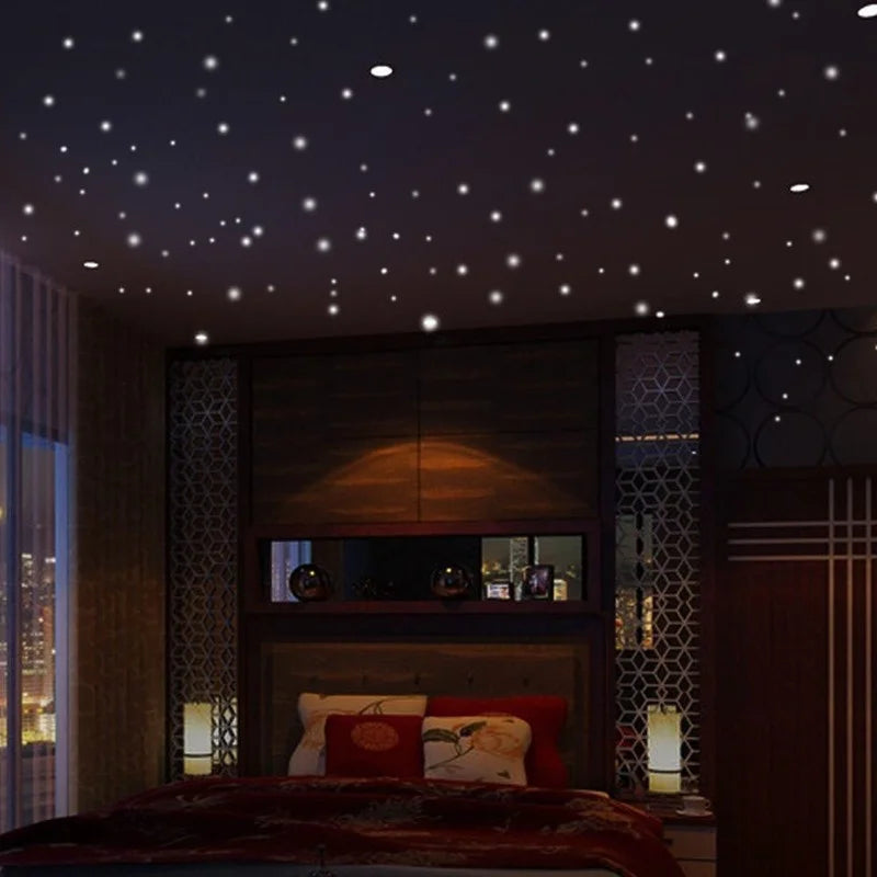407pcs Glow-in-the-Dark Star Stickers