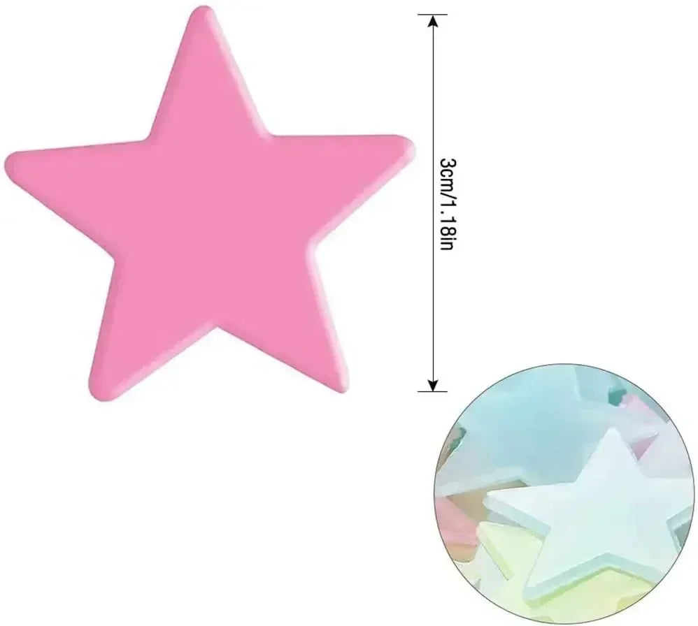 Glow-in-the-Dark Star Stickers – 3D Luminous Wall & Ceiling Decor