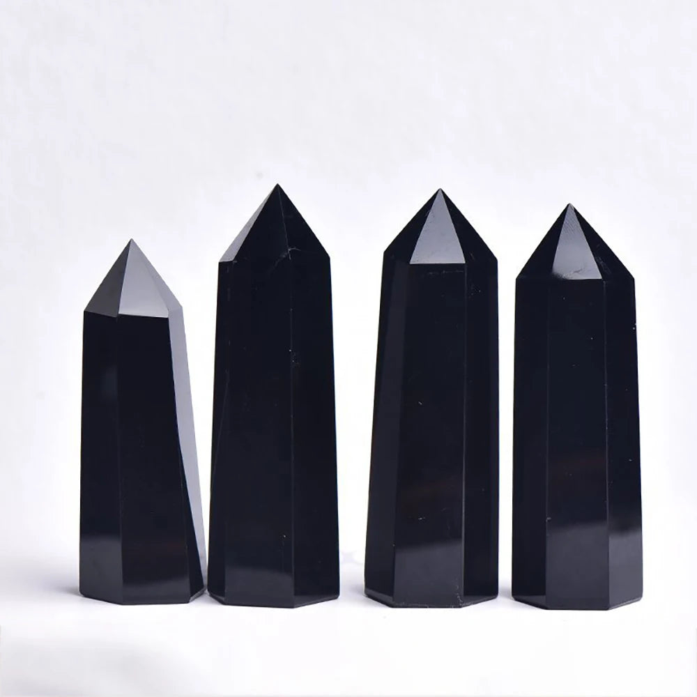Natural Crystal Point Wands – Rose Quartz & Amethyst Mineral Decor