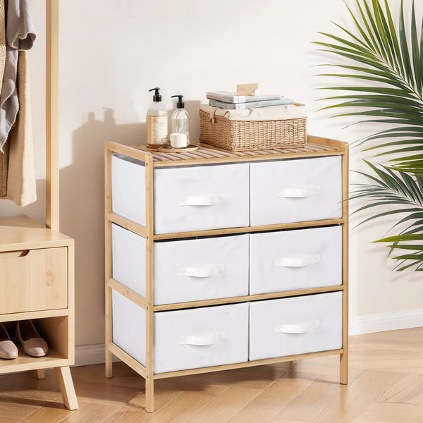 Quilt Storage Shelf with 6 Baskets – Multifunctional Wooden Organizer