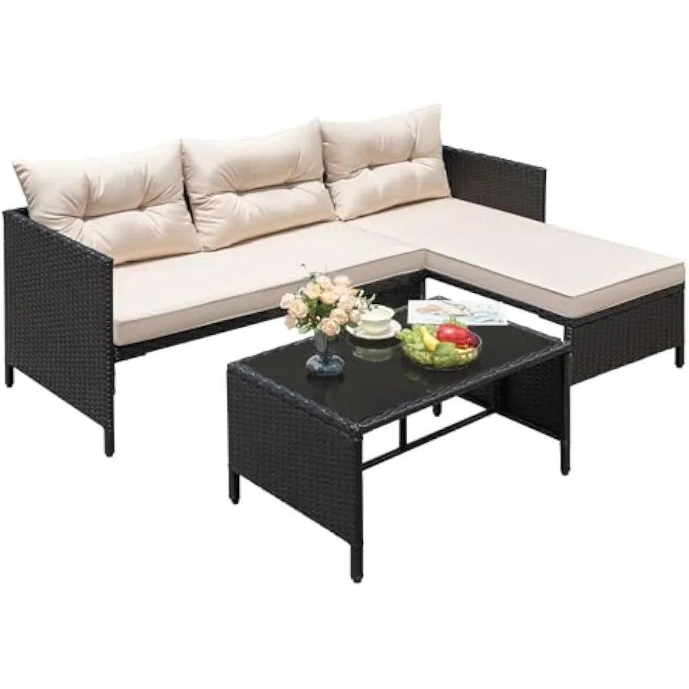 3-Piece Outdoor Patio Furniture Set
