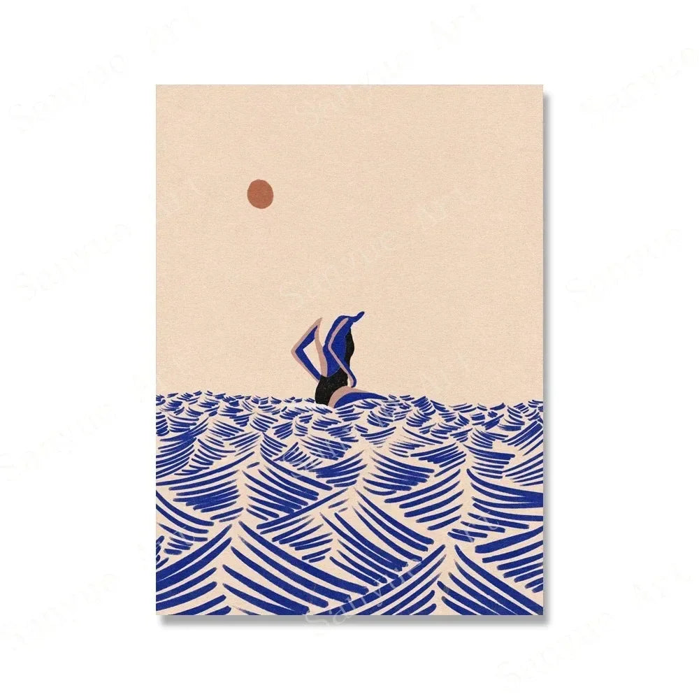 Nordic Bohemian Surf Canvas Prints
