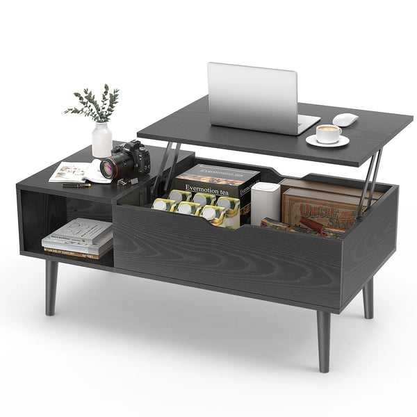 JHK Lift-Top Coffee Table – Adjustable Storage Living Room Desk