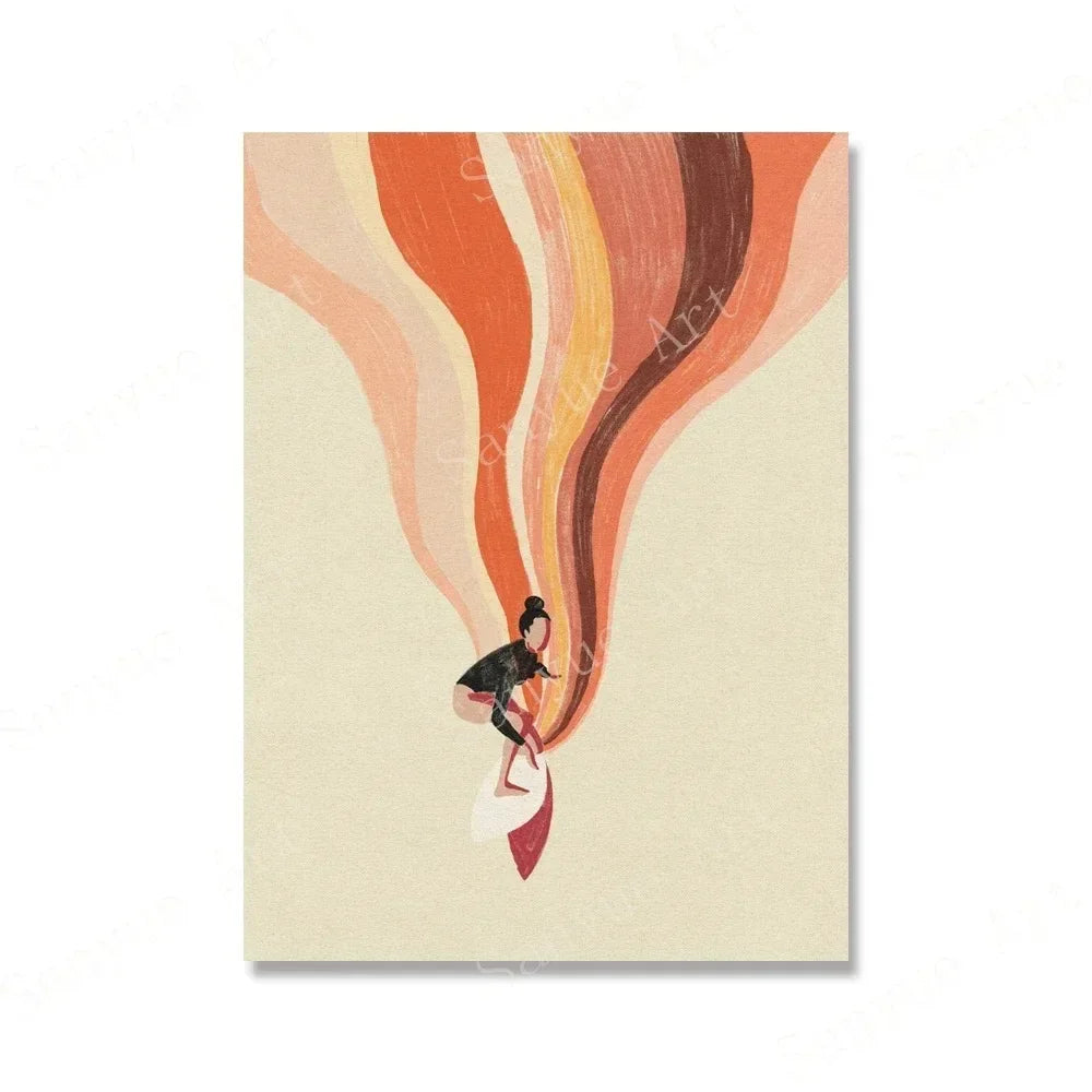 Nordic Bohemian Surf Canvas Prints