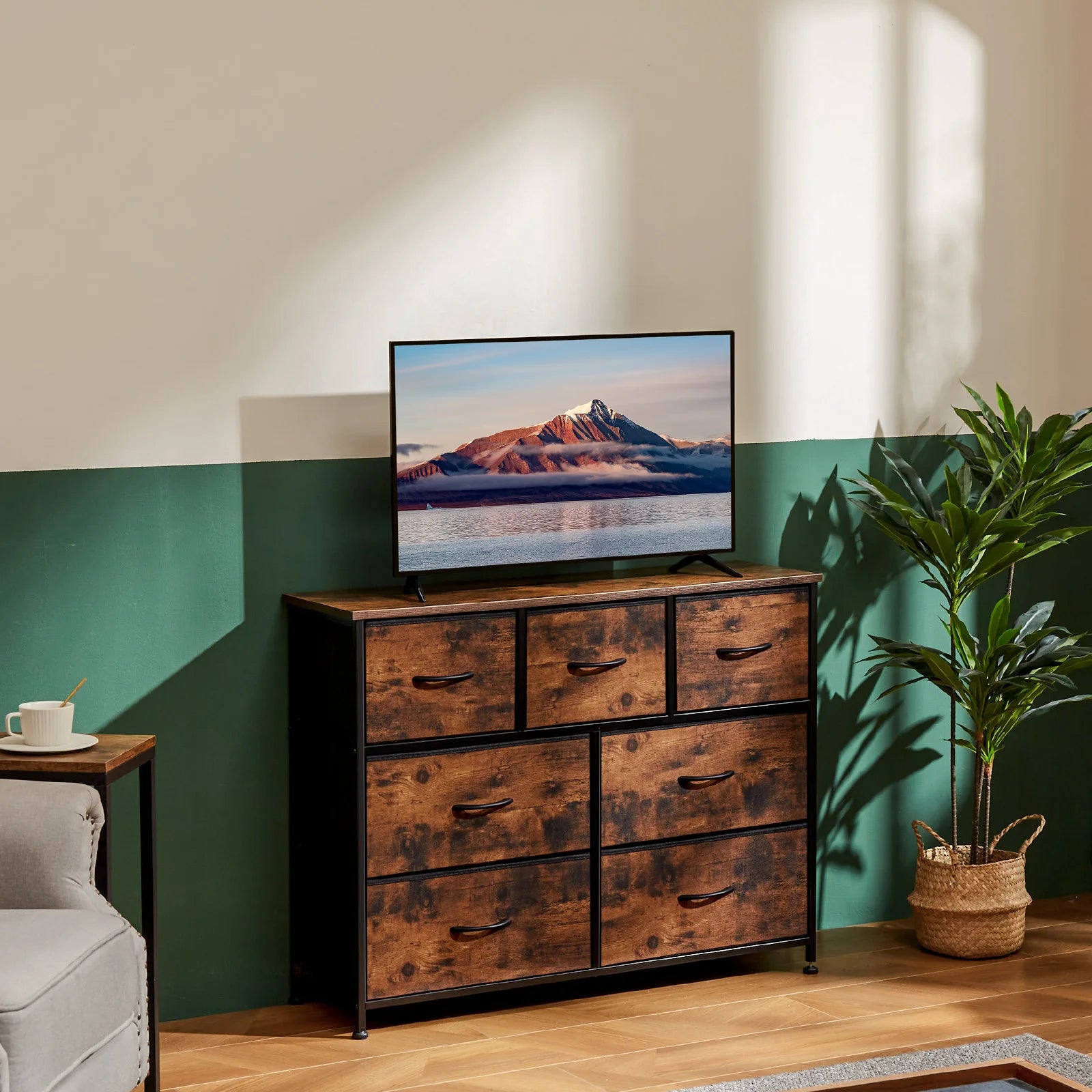 JHK 7-Drawer Fabric Storage Dresser
