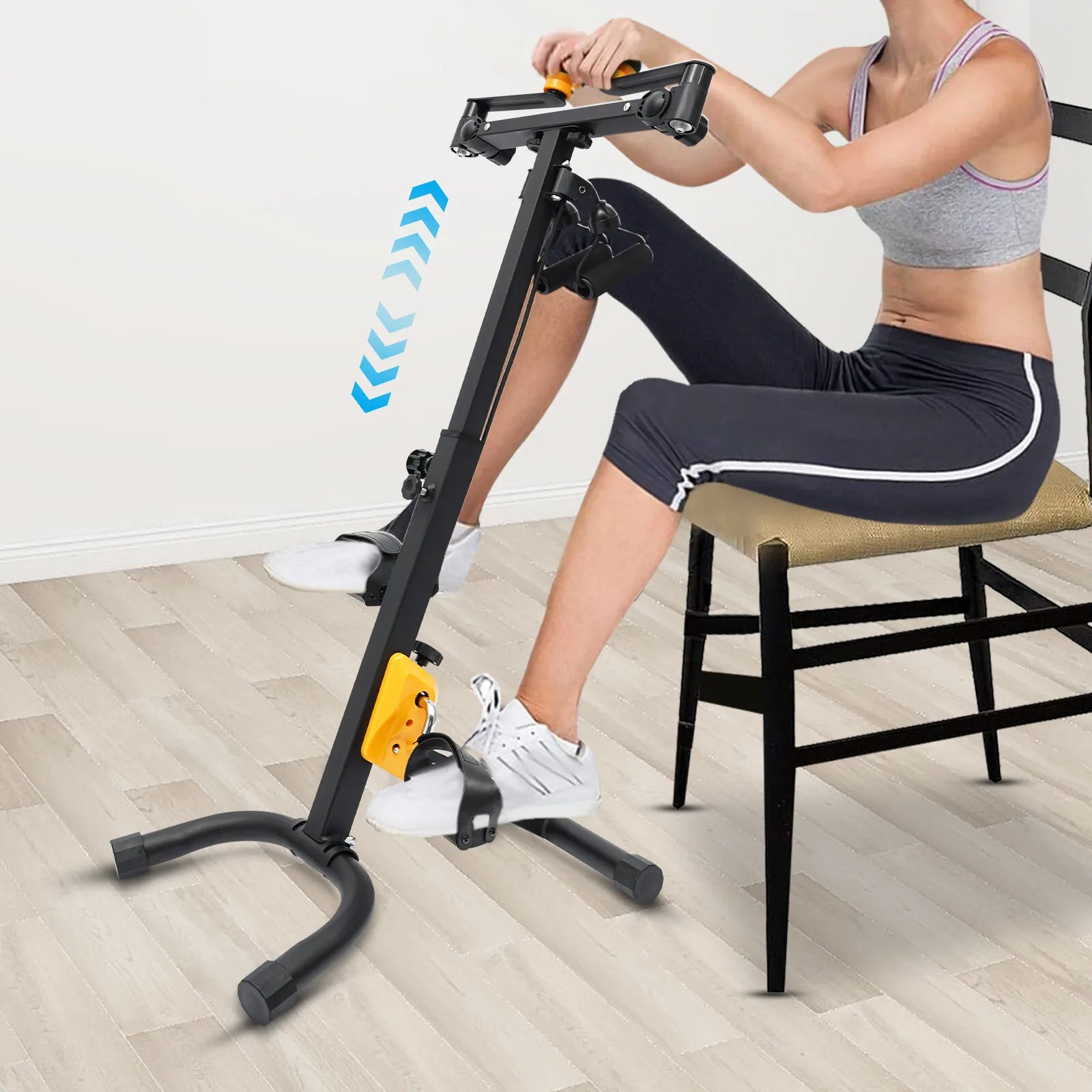 Foldable Pedal Exerciser Bike – Adjustable Home Fitness for Seniors