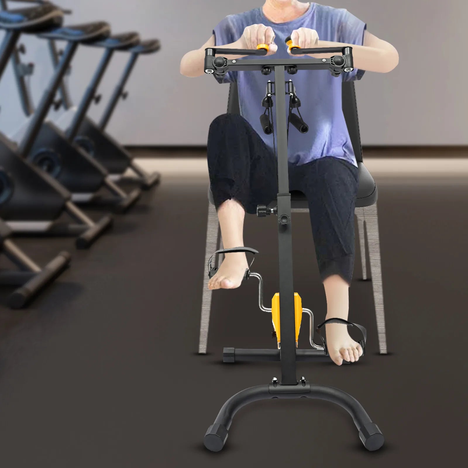 Foldable Pedal Exerciser Bike – Adjustable Home Fitness for Seniors