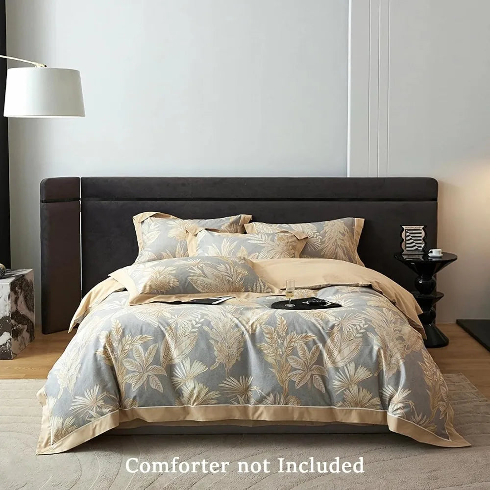 Queen Cotton Duvet Cover Set – 3-Piece Soft & Breathable Bedding