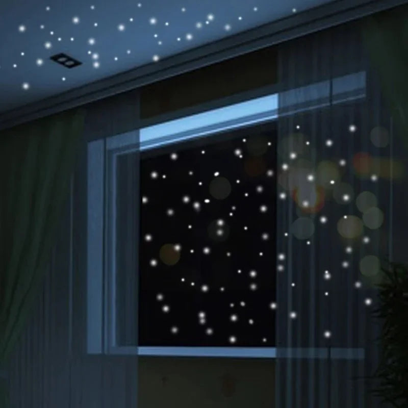 407pcs Glow-in-the-Dark Star Stickers