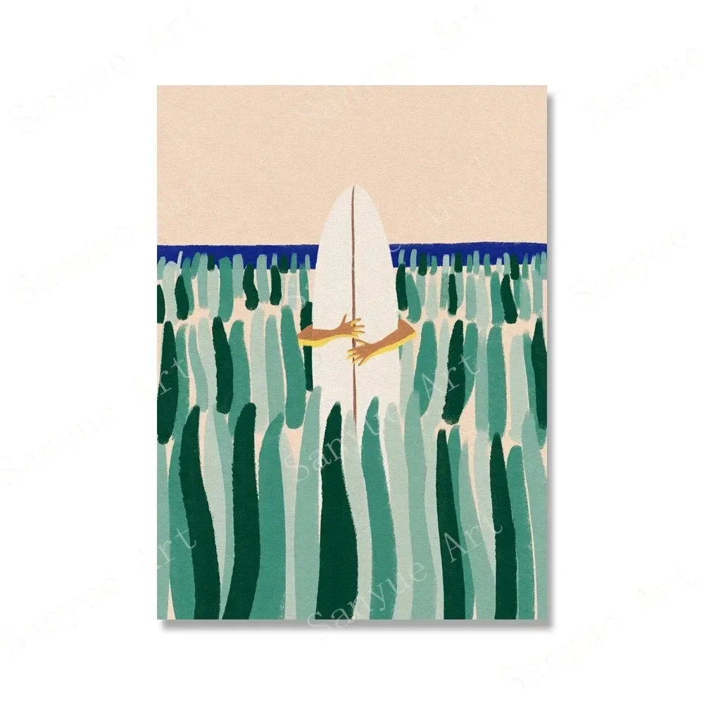 Nordic Bohemian Surf Canvas Prints