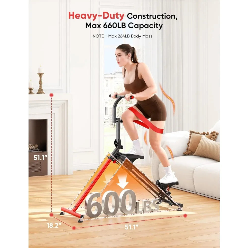 Home Fitness Stair Stepper – Adjustable Levels with Ski Simulation
