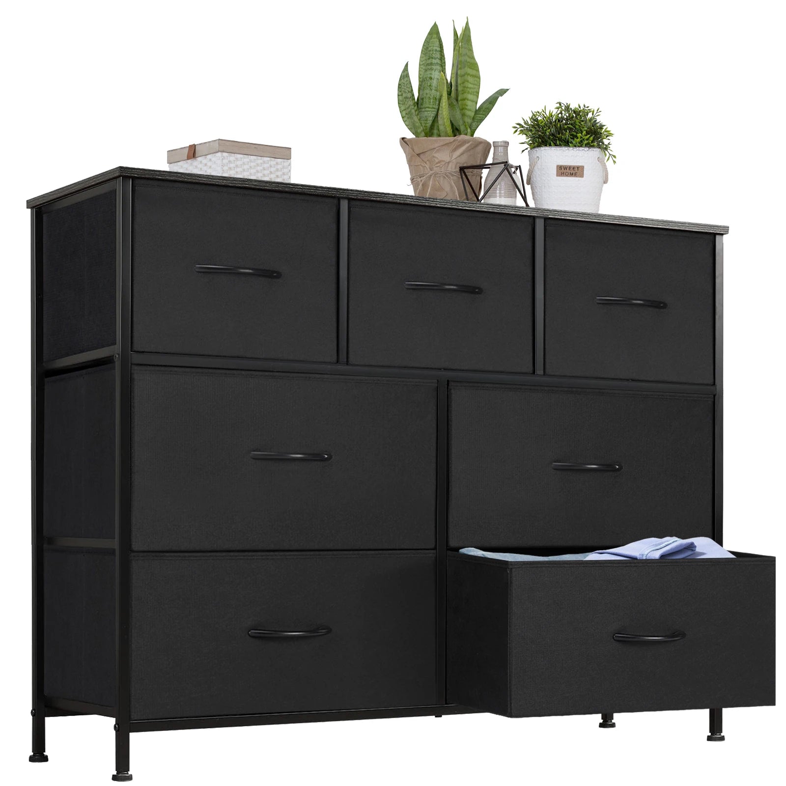 JHK 7-Drawer Fabric Storage Dresser