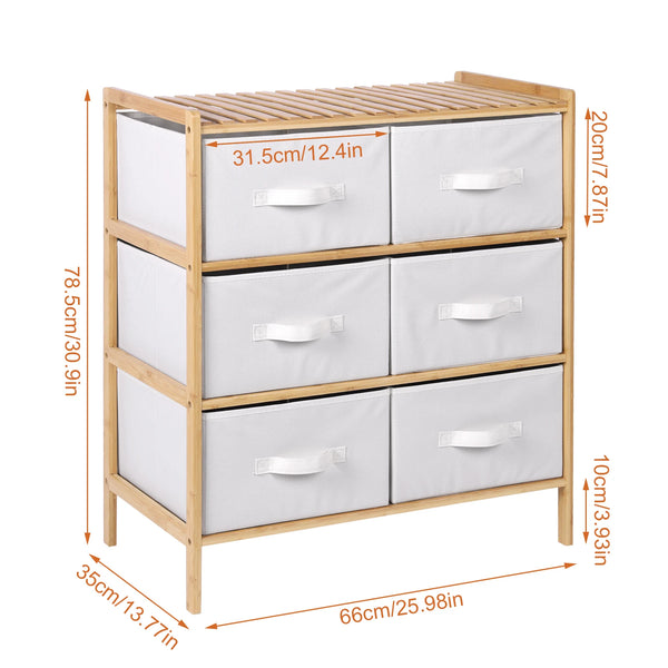 Quilt Storage Shelf with 6 Baskets – Multifunctional Wooden Organizer