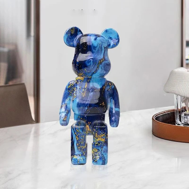 27cm Graffiti Bear Figurine – Abstract Home Decor & Money Jar