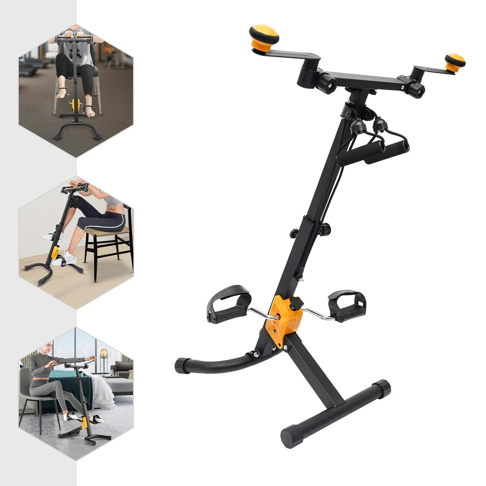 Foldable Pedal Exerciser Bike – Adjustable Home Fitness for Seniors