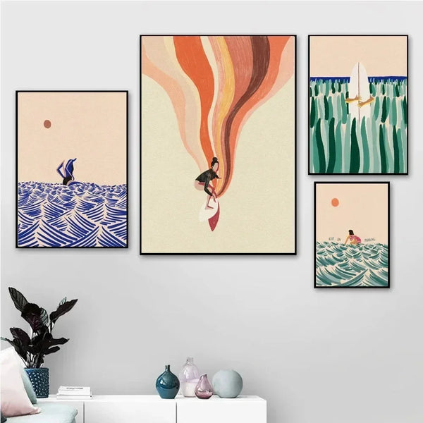 Nordic Bohemian Surf Canvas Prints