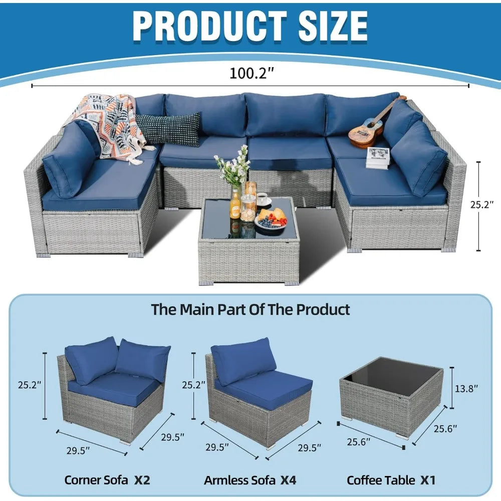 7-Piece Outdoor Patio Furniture Set