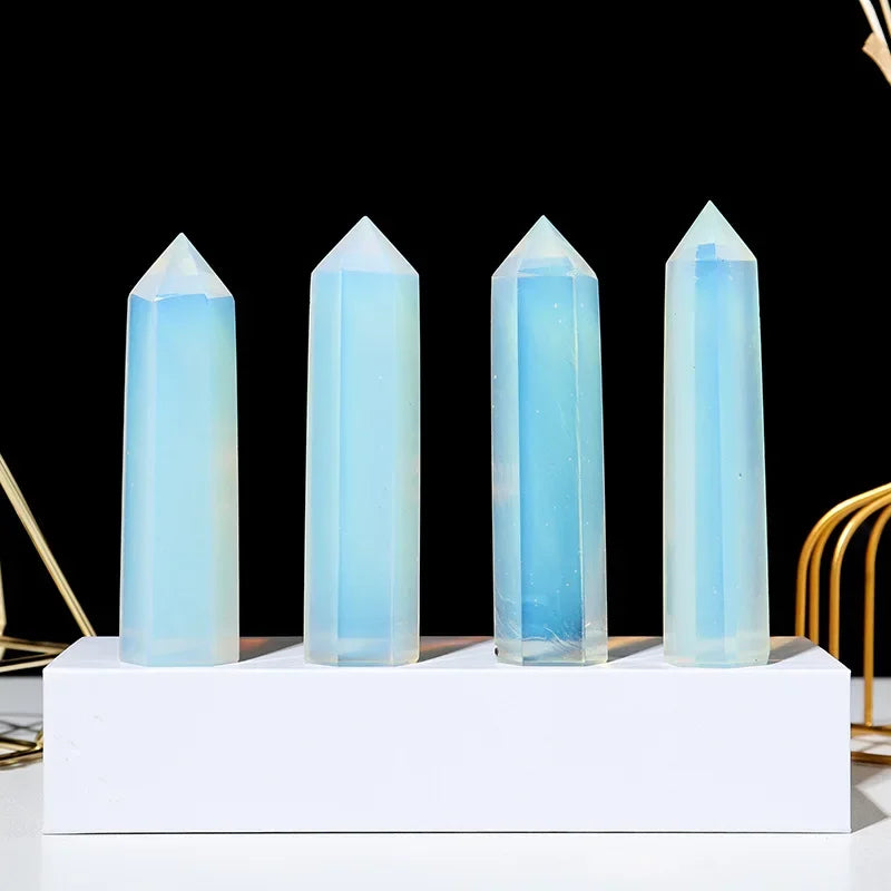Natural Crystal Point Wands – Rose Quartz & Amethyst Mineral Decor
