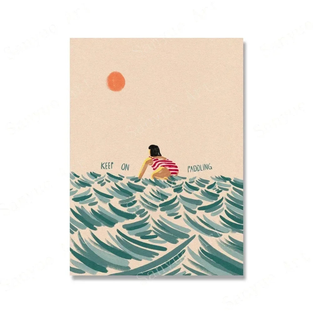 Nordic Bohemian Surf Canvas Prints