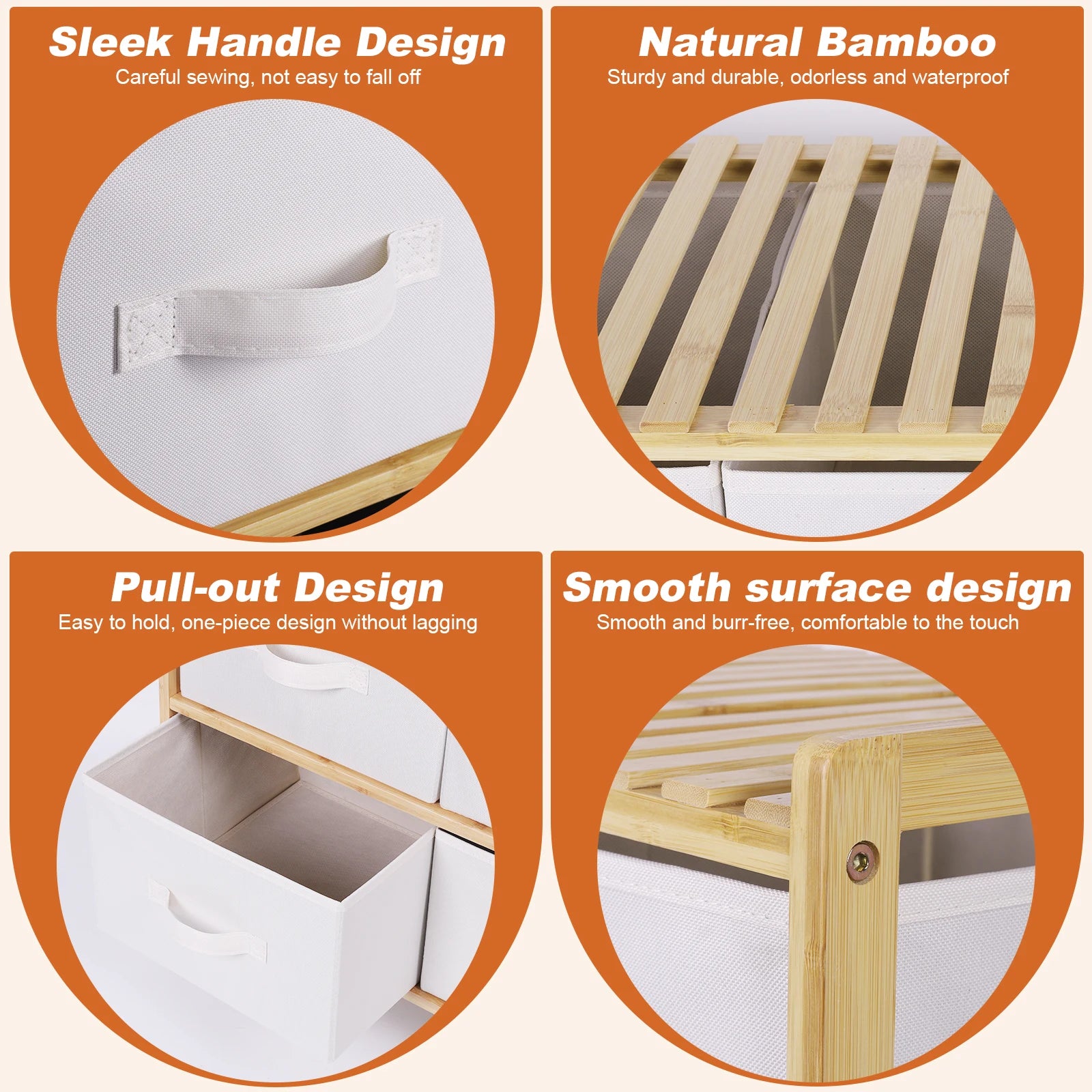 Quilt Storage Shelf with 6 Baskets – Multifunctional Wooden Organizer