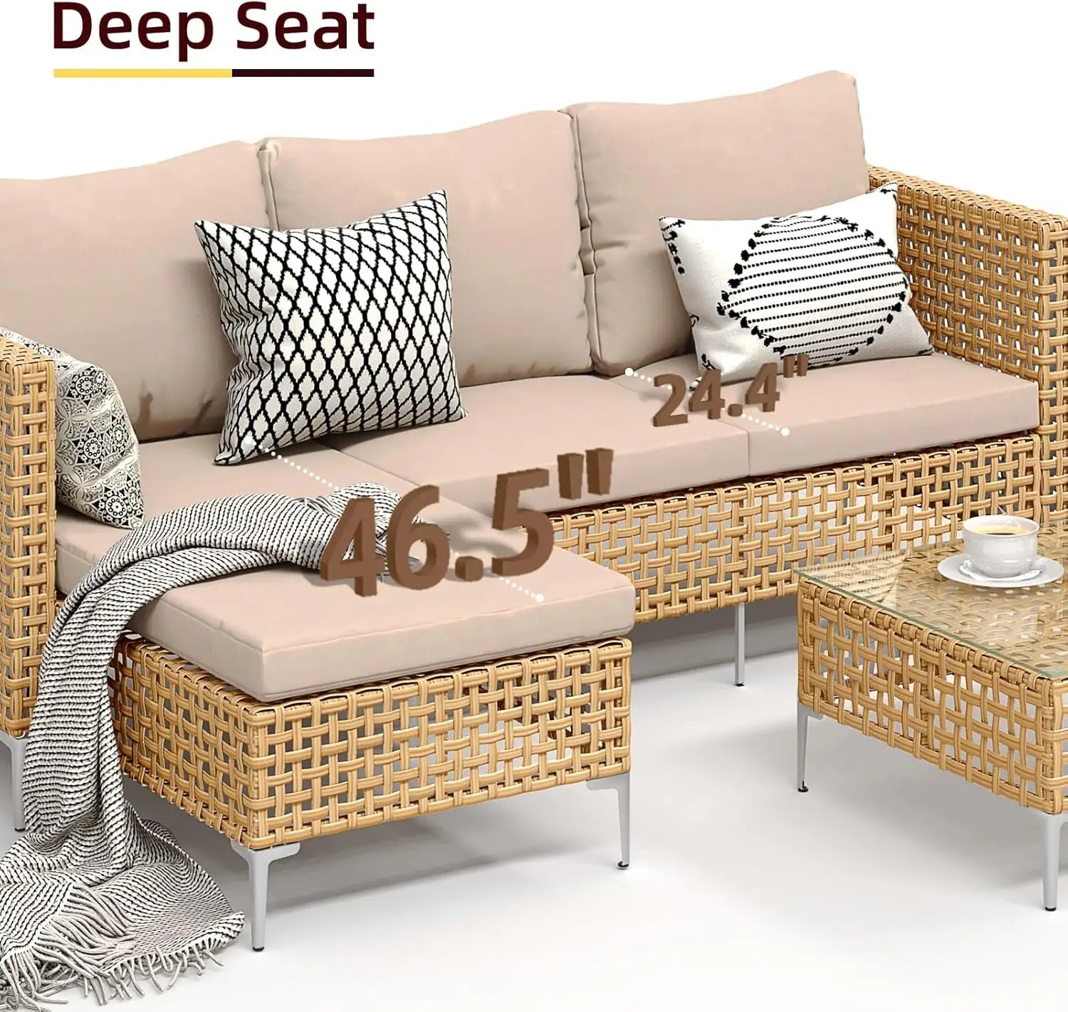 3-Piece Outdoor Patio Furniture Set