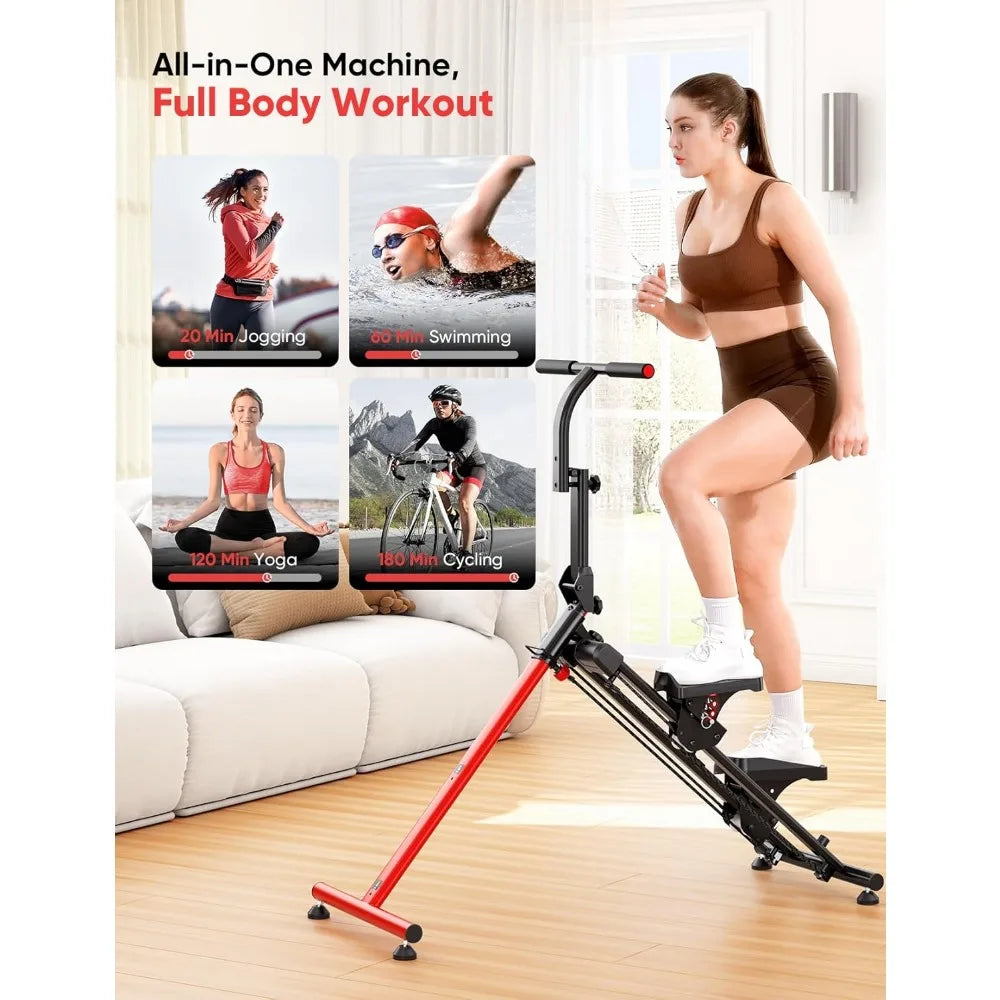 Home Fitness Stair Stepper – Adjustable Levels with Ski Simulation