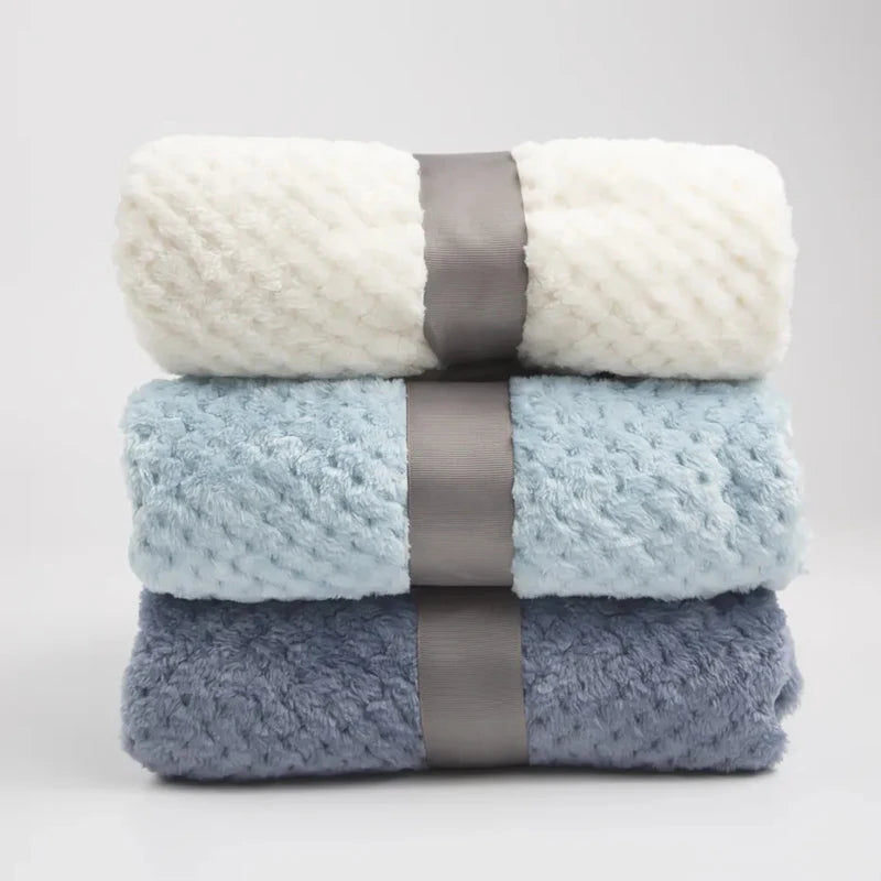 Baby Fleece Blanket – Thick Swaddle & Stroller Quilt